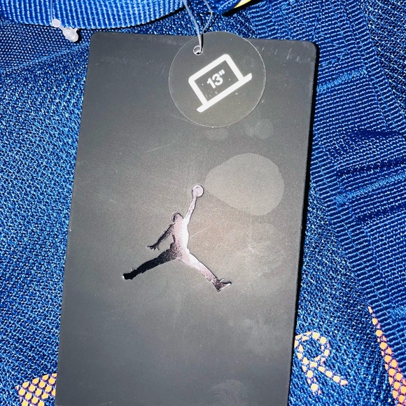 NWT- Nike Air Jordan Tote Bag Travel Laptop Gym Color Blue Void - Picture 4 of 4